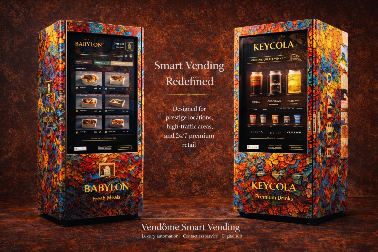 Vendôme branded Babylon and K-Cola machines
